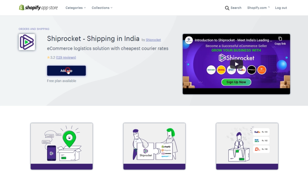 Shiprocket App Shopify App Store