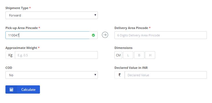 ShipRocket Shipping Rate Calculator