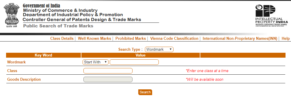 check trademark class