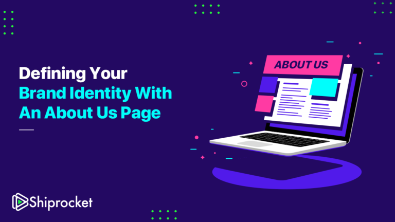 About Us page for brand identity