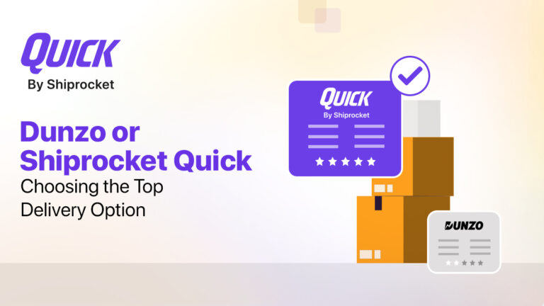 Dunzo vs Shiprocket Quick