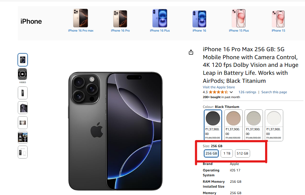 Iphone Product Variants