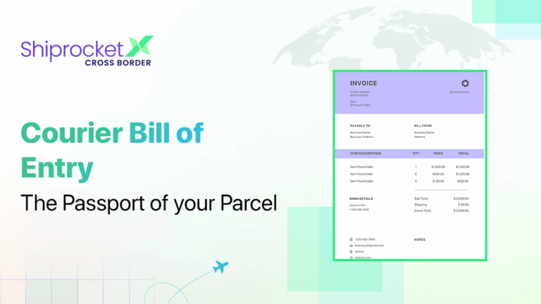Courier bill of entry